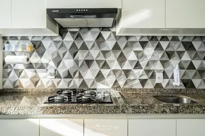 A cozinha ou kitchenette de Apto 2Q 100m da praia em Balneário Camboriú ESD143