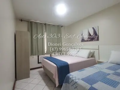 Uma cama ou camas num quarto em Apto 303 Edif. Acapulco