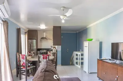 A cozinha ou kitchenette de 150m do mar! Cobertura Duplex com Piscina Privada