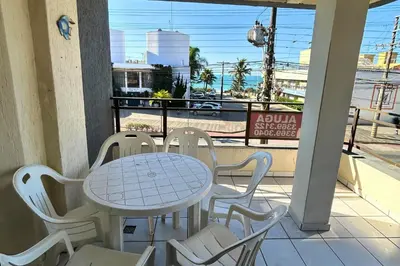 Uma varanda ou terraço em Apartamento sobre a avenida principal com vista mar
