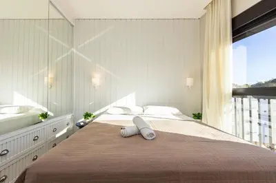 A planta de Waldgarten 501 – Lindíssimo Apartamento com Vista Panorâmica para o Mar e Ótima Área de Lazer na Praia de Bombinhas.