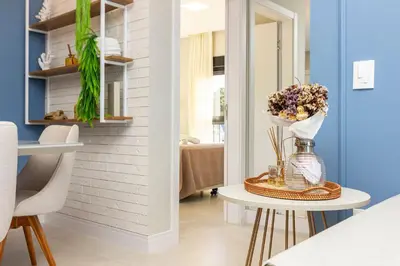 A planta de Waldgarten 501 – Lindíssimo Apartamento com Vista Panorâmica para o Mar e Ótima Área de Lazer na Praia de Bombinhas.