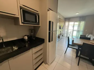 A cozinha ou kitchenette de Cód 39 - Apartamento a 80 metros do Mar