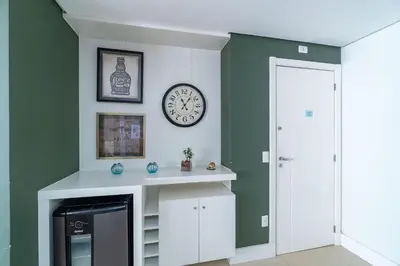 A cozinha ou kitchenette de Apartamento com Jacuzzi Privativa - Boulevard