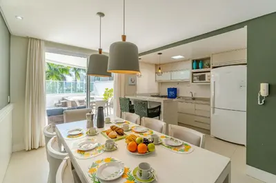 A cozinha ou kitchenette de Apartamento com Jacuzzi Privativa - Boulevard