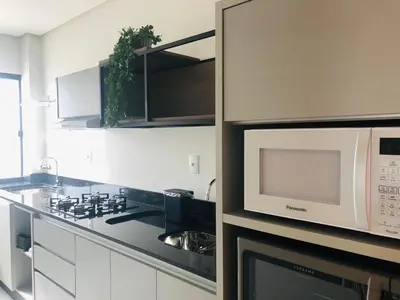 A cozinha ou kitchenette de Apartamento confortável, Barra