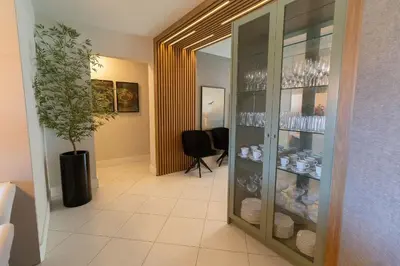 A planta de Nona Marta 201 - Apto 3 quartos à 100 metros da Praia do Centro
