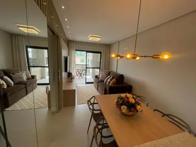 Uma área de estar em Cód 82 - Apartamento á 280m do mar