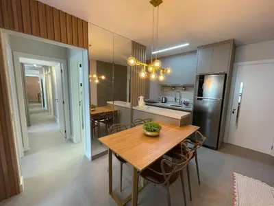 A cozinha ou kitchenette de cód 84 - Apartamento á 280 m do mar com piscina