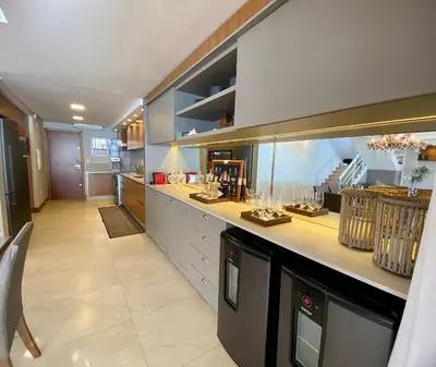 A cozinha ou kitchenette de 415 - Casa frente mar para alugar Bombinhas com 4 suítes