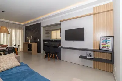 A planta de 223K - Lindo Apartamento de 3 dormitórios na praia de Bombas