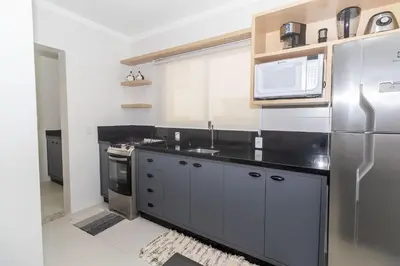 A planta de 223K - Lindo Apartamento de 3 dormitórios na praia de Bombas