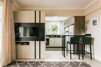 A cozinha ou kitchenette de Apto Centro Bombinhas