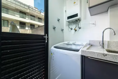 A cozinha ou kitchenette de Duplex Alto Padrao 80 metros Mar Canto Grande SC