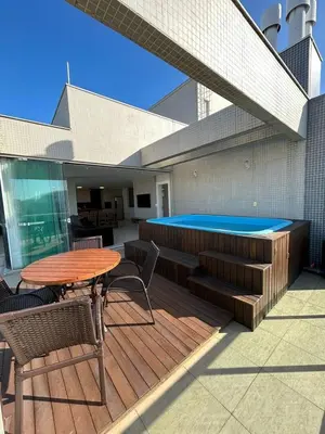 Uma varanda ou terraço em ANSNEGOCIOS APTO DUPLEX PRAIA MARISCAL 302 Bayside