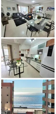 A planta de 3 suítes grandes, 4 garagens, Vista mar, ótima localização a 2 minutos do mar em Meia Praia - Itapema