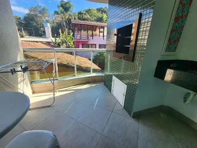 Uma varanda ou terraço em Apartamento Bombinhas Centro