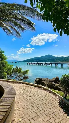 A planta de Casa de praia em Bombinhas