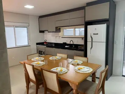 A planta de Casa de praia em Bombinhas