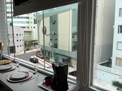 A planta de Apartamento dos Sonhos - Studio em Prédio a Beira Mar