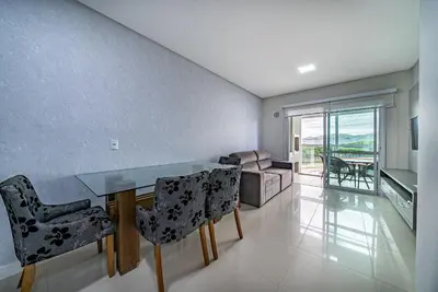 Uma área de estar em Edifício Costa Mexicana a 50 metros do Mar de Canto Grande