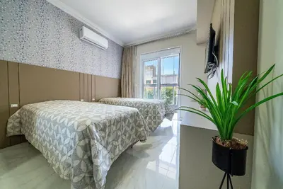 Uma cama ou camas num quarto em Edifício Infinity Mariscal