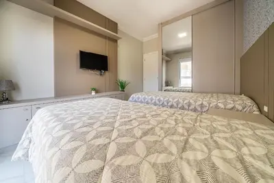 Uma cama ou camas num quarto em Edifício Infinity Mariscal
