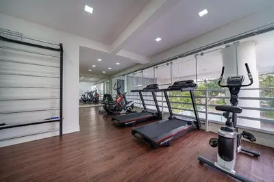 O centro de fitness e/ou as comodidades de fitness de Edifício Mario Guilherme em Bombinhas
