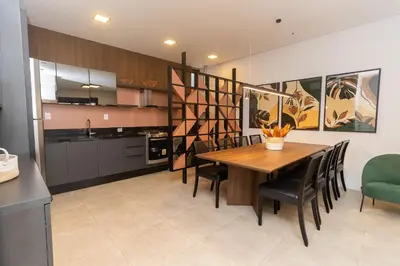 A cozinha ou kitchenette de Adra 001 - 3 Quartos - 2 Vagas de Garagem | Centro de Bombinhas