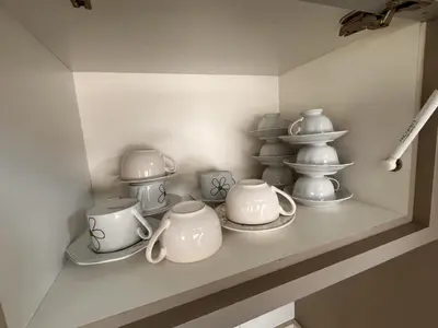 Comodidades para chá e café em Cobertura Duplex com Vista Mar entre 2 Praias