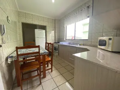 A cozinha ou kitchenette de B479 - Apto 2 quartos c/vista mar na Av de Bombas