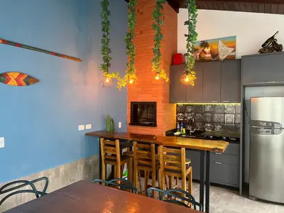 A planta de Casa com piscina em Itapema próximo a praia