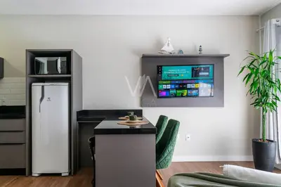 A cozinha ou kitchenette de 205- Studio com piscina em Bombas