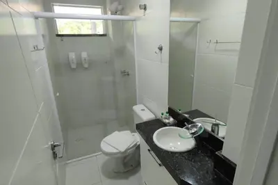Uma casa de banho em 112- Summer Beach depto 1 dormitorio para 4 con piscina climatiza