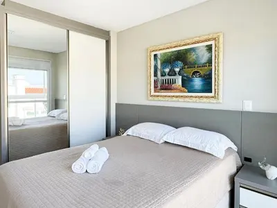 Uma cama ou camas num quarto em Cobertura com Jacuzzi em Palmas - GCR001