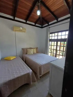 Uma cama ou camas num quarto em Suíte Campeira