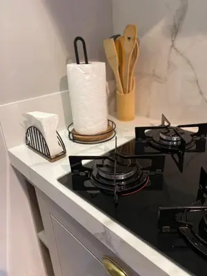 A cozinha ou kitchenette de Paraíso em Palmas com Piscina - 3 min do mar a pé!