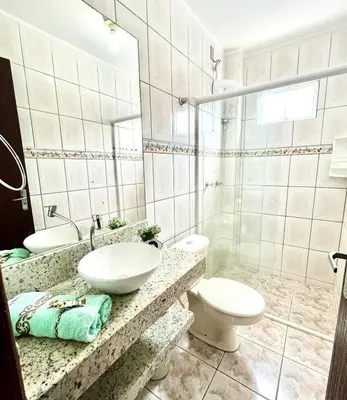 Uma casa de banho em Férias de Verão