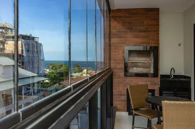 A planta de Villa Francione 302 – Loft de Alto Padrão com Piscina no Rooftop e Vista Panorâmica, a Poucos Metros do Mar em Bombas.
