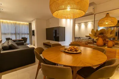 Uma área de estar em Adra 202 - Apartamento com 3 quartos - Centro de Bombinhas