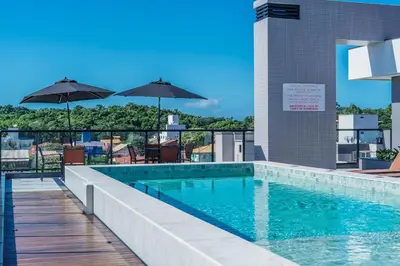 A piscina em ou perto de Adra 202 - Apartamento com 3 quartos - Centro de Bombinhas