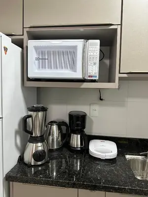 A cozinha ou kitchenette de Apartamento 2 quartos em Bombinhas