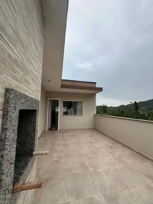Uma varanda ou terraço em Loft no centro de Bombinhas