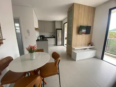 A planta de Lindo Apartamento na Praia de palmas
