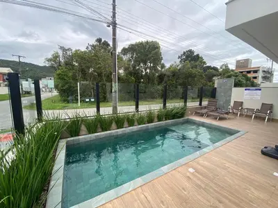 A planta de Lindo Apartamento na Praia de palmas
