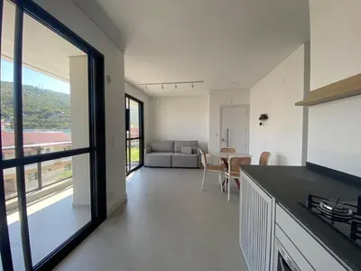A planta de Lindo Apartamento na Praia de palmas