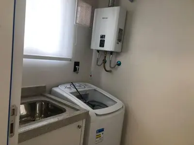 A cozinha ou kitchenette de Apartamento para sua estadia em Porto Belo -SC