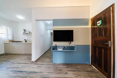 A cozinha ou kitchenette de Apartamento 3 dormitórios - 50 metros da Praia de Bombinhas