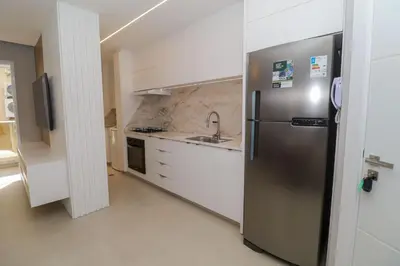 A planta de Nassau 203 - Apto 2 quartos próximo às duas praias do Canto Grande