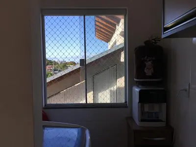 Uma varanda ou terraço em Apartamento confortável na praia de Bombas